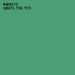 #4B9F75 - Viridian Color Image