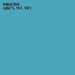 #4BA7BB - Fountain Blue Color Image