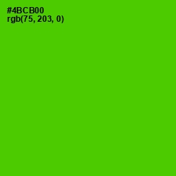 #4BCB00 - Bright Green Color Image