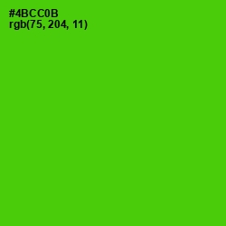 #4BCC0B - Bright Green Color Image