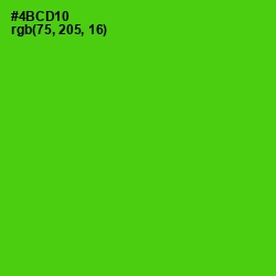 #4BCD10 - Bright Green Color Image