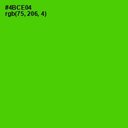 #4BCE04 - Bright Green Color Image