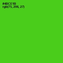 #4BCE1B - Bright Green Color Image