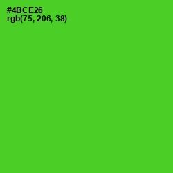 #4BCE26 - Bright Green Color Image