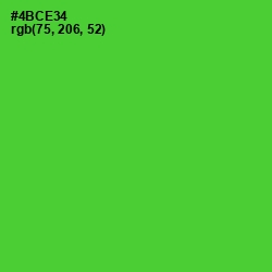 #4BCE34 - Bright Green Color Image