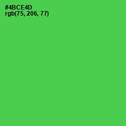 #4BCE4D - Emerald Color Image