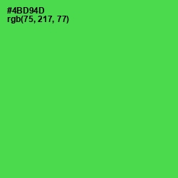 #4BD94D - Emerald Color Image