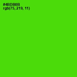 #4BDB0B - Bright Green Color Image