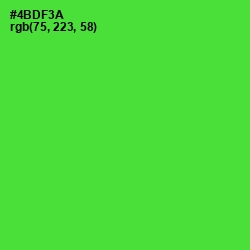 #4BDF3A - Bright Green Color Image