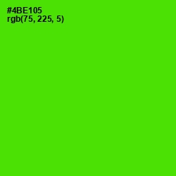 #4BE105 - Bright Green Color Image