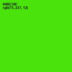 #4BE30C - Bright Green Color Image