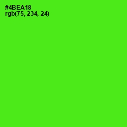 #4BEA18 - Bright Green Color Image