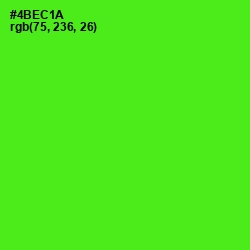 #4BEC1A - Bright Green Color Image