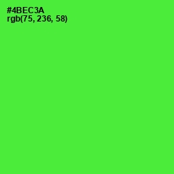 #4BEC3A - Bright Green Color Image