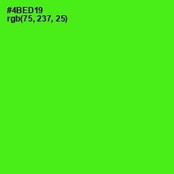 #4BED19 - Bright Green Color Image