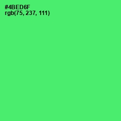 #4BED6F - Screamin' Green Color Image