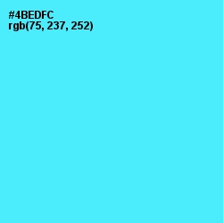 #4BEDFC - Turquoise Blue Color Image