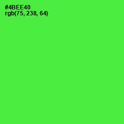 #4BEE40 - Screamin' Green Color Image