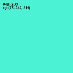 #4BF2D3 - Turquoise Blue Color Image