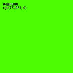 #4BFB00 - Bright Green Color Image