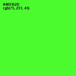 #4BFB2D - Bright Green Color Image