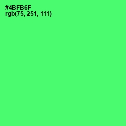 #4BFB6F - Screamin' Green Color Image