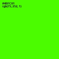 #4BFC01 - Bright Green Color Image