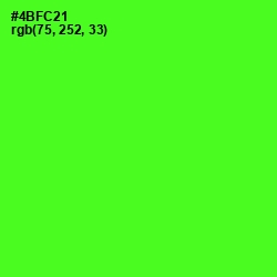 #4BFC21 - Bright Green Color Image