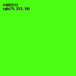 #4BFD12 - Bright Green Color Image