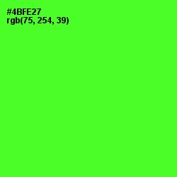 #4BFE27 - Bright Green Color Image