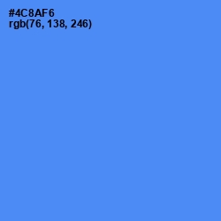 #4C8AF6 - Cornflower Blue Color Image
