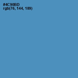 #4C90BD - Steel Blue Color Image