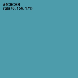 #4C9CAB - Hippie Blue Color Image