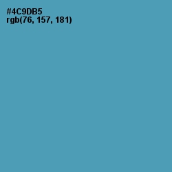 #4C9DB5 - Hippie Blue Color Image