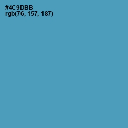 #4C9DBB - Hippie Blue Color Image