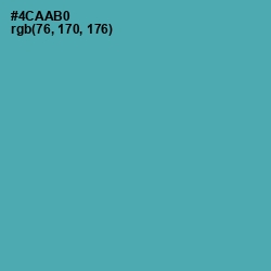 #4CAAB0 - Fountain Blue Color Image