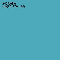 #4CAABA - Fountain Blue Color Image