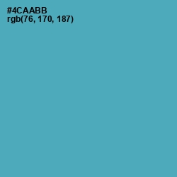 #4CAABB - Fountain Blue Color Image