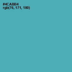 #4CABB4 - Fountain Blue Color Image