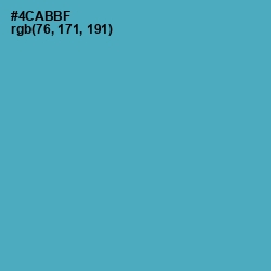 #4CABBF - Fountain Blue Color Image