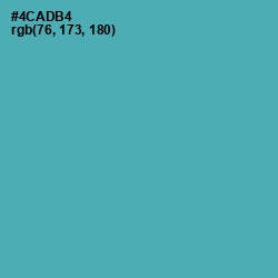 #4CADB4 - Fountain Blue Color Image