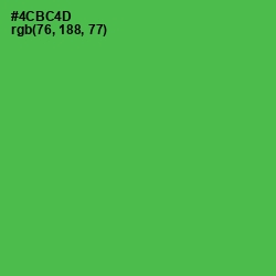 #4CBC4D - Chateau Green Color Image