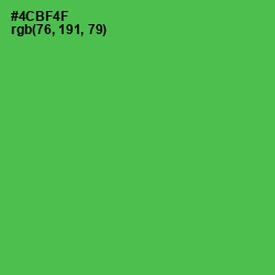 #4CBF4F - Chateau Green Color Image