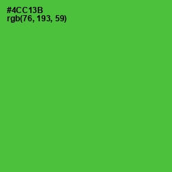 #4CC13B - Bright Green Color Image