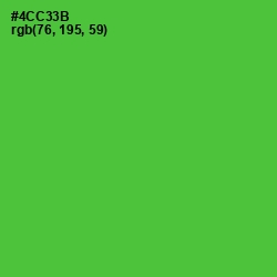 #4CC33B - Bright Green Color Image