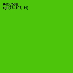 #4CC50B - Bright Green Color Image