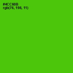 #4CC60B - Bright Green Color Image