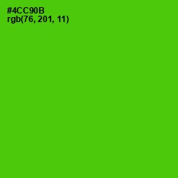 #4CC90B - Bright Green Color Image