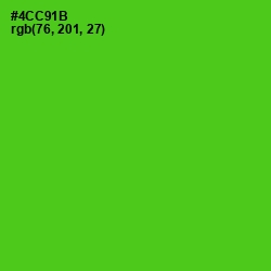 #4CC91B - Bright Green Color Image