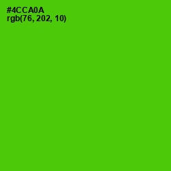 #4CCA0A - Bright Green Color Image